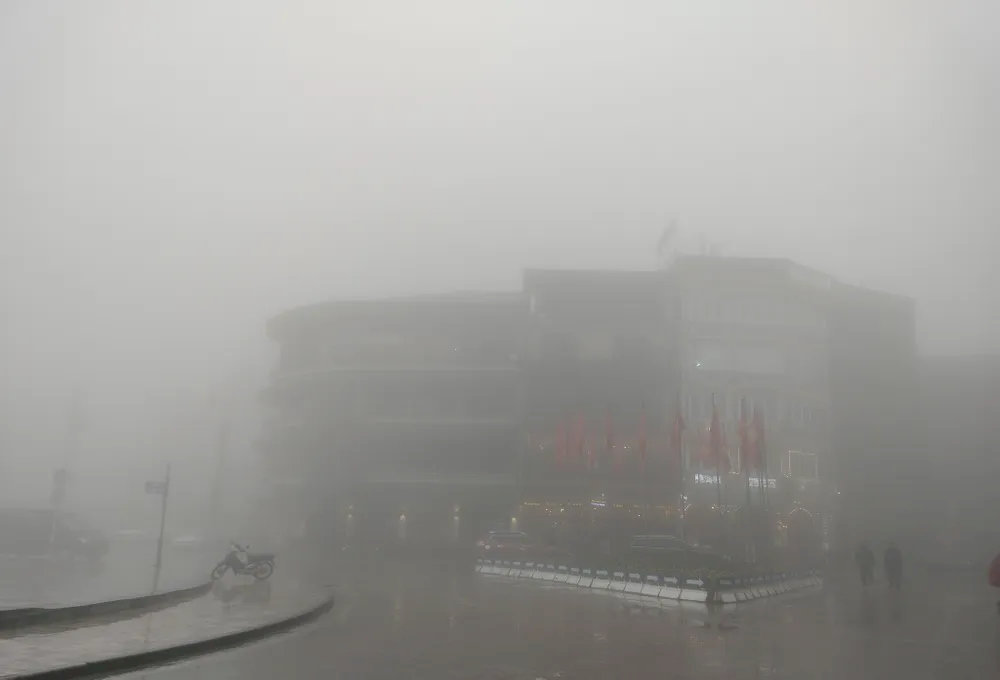 Frosty conditions on Mount Fansipan